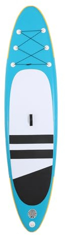 Aufblasbares SUP Board Set 305 x 76 x 10cm Stand up Paddling Board Surfbrett Surfboard mit Aufblasbare Pumpe, Paddel, Reparaturset, Sicherheitsleine und Tragetasche