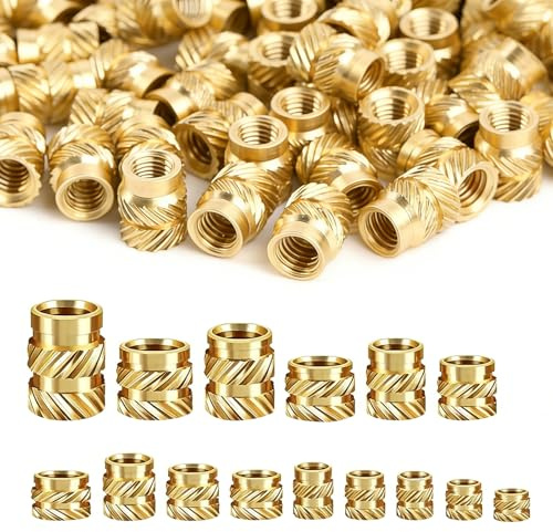 400 Pièces Insert Fileté M2 M2.5 M3 M4 M5 M6 Insert Fileté Impression 3D Pour Composants d'Impression 3D