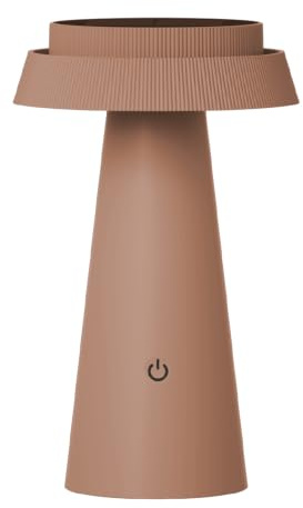 Luxus Europe - Tischlampe Solar Mambo Mokkabraun - Kabellose LED-Solar-Tischlampe für den Außenbereich – Solarbetrieben & USB-C wiederaufladbar – 3 Lichtfarben – Dimmbar – IP54 wasserfest