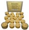 Lot de 20 bougies chauffe-plat en cire d'abeille pure et 4 photophores à remplir directement par l'apiculteur, fabriquées à la main