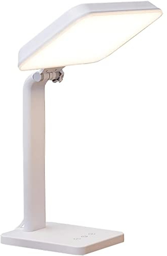 TheraLite Aura Bright Light Therapy Lampe – 10.000 LUX LED-Lampe – Sonnenlampe Stimmungslicht gegen niedrige Energie und Sonneneinstrahlung, Weiß