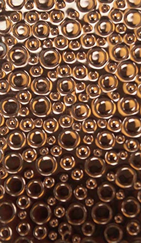 Wachsverzierfolien Bubble Anzahl 10 Stück, Farbe kupfer glänzend