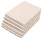 ZOLLNER 5er Set Geschirrtücher Baumwolle in 50x70 cm - saugstarke und langlebige Küchentücher - waschbar bis 60°C – in beige gestreift- Gastronomiequalität - Oeko Tex® Zertifiziert