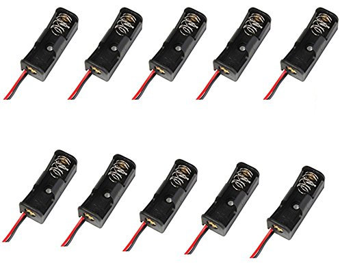 Alecony 10 Stk. Dual Kabel Kunststoff 23A 12V Batteriehalter Batterie Box,Batteriehalter Fall Kunststoff Akku Aufbewahrungsbox,23A Wiederaufladbar Batterie mit Lötanschluß (1 Solts)
