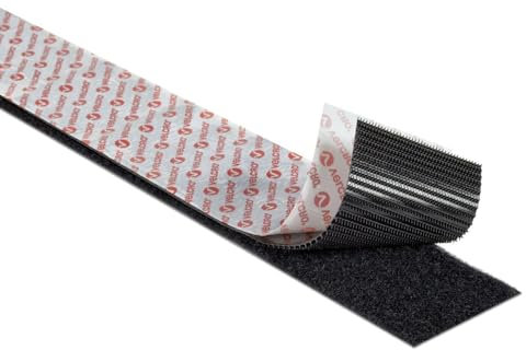 Velcro® Hook and Loop PS14 Self Adhesive Sticky Back Tape Fastener in Black 50MM Wide - 5CM Wide (20 cm)