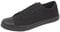 Ladies Canvas Shoes Plimsole Trainer Pumps Womens Lace Up Flat Shoes Black/Black Size UK 4 EU 37
