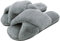 AONEGOLD Ciabatte da Casa Donna Invernali Warmer Peluche Pantofole Croce Morbido Open Toe Pantofole di Pelliccia Antiscivolo Scarpe(Grigio,Taglia 38-39)