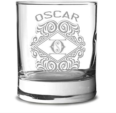 Vaso de whisky personalizado grabado - modelo clásico (Diseño No 6)