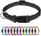 TagME Nylon Hundehalsband, Verstellbares Reflektierendes Hundehalsband mit Sicherheitsschnalle für Extra Kleine Hund, Schwarz, 1.5cm Breite