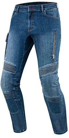 REBELHORN Vandal Motorradjeans Herren | Aramidfaser Futter | SAS-TEC Stufe 2 Knieprotektoren und Stufe 1 Hüftprotektoren | Steißbeinprotektor Tasche | 2 Belüftungskanäle | Tapered Fit