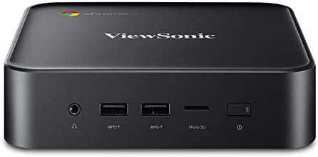Viewsonic NMP760 - Mini PC - 1 x Celeron 5205U / 1.9 GHz - RAM 8 GB - SSD - eMMC 64 GB - UHD Graphics - GigE, Bluetooth 5.2 - WLAN: 802.11a/b/g/n/ac/ax, Bluetooth 5.2 - Chrome OS - monitor: none