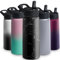 Triple-Insulated Stainless Steel Water Bottle with Straw Lid - Flip-Top Lid - Wide-Mouth Cap (25 oz) Insulated Water Bottles, Keeps Hot and Cold - Sports Canteen Water Bottle Great