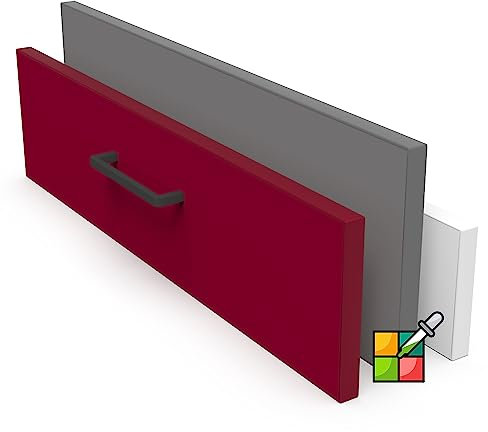 X57 Schubladenfront nach Maß - Schubladenblende - Backofenblende - Möbelfront - Holzblende - Frontblende (Rubinrot)