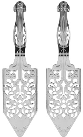 Toranysadecegumy 2 Pieces Absinthe Spoons, Steel Absinthe Cocktails Spoon Making Kit Gothic Absinthe Fountain Spoon Dripper