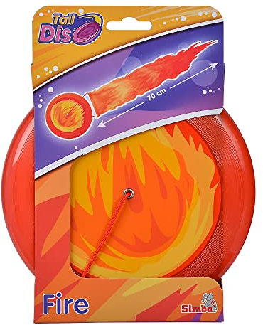 Taildisc Feuer, Wurfscheibe mit Cooler Bedruckung und Schweif, D:22cm, 95cm, ab 3 Jahren