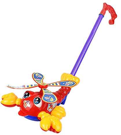 Perfeclan Hummer-Flugzeug-Auto-Spielzeug mit herausgestreckter Zunge und abnehmbarem Griff Hummer-Handschiebe-Spielzeug für Kinder ab 2 Jahren