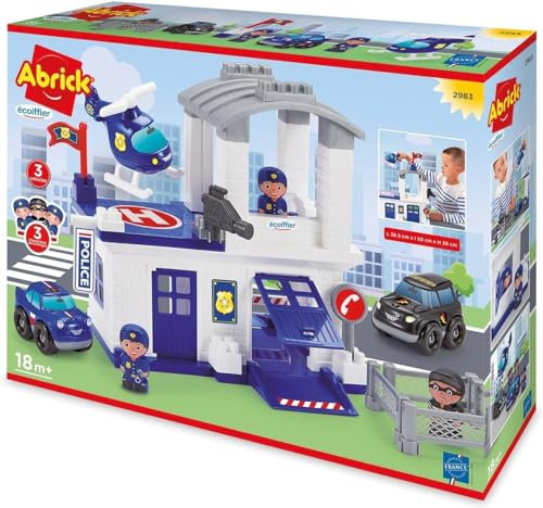 Jouets Ecoiffier - 2983 - Station Police - Abrick - Jeu de construction - A partir de 18 Mois - Origine France Garantie