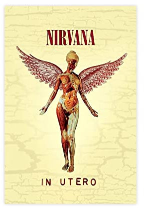 RIPEX In UTERO Kunstposter Leinwand Poster Wandkunst Dekor Druck Bild Gemälde für Wohnzimmer Schlafzimmer Dekoration Rahmen Stil 08x12inch (20x30cm)