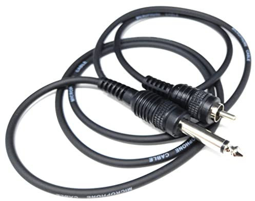 DRUT 1.2m 6.35mm (1/4) Mono Jack Plug to RCA Phono Plug Audio Male to Male Lead Cable 3.9ft