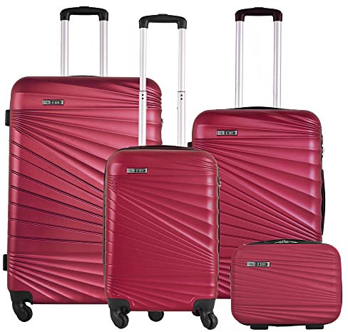 Juego de maletas rígidas 4 piezas en coral