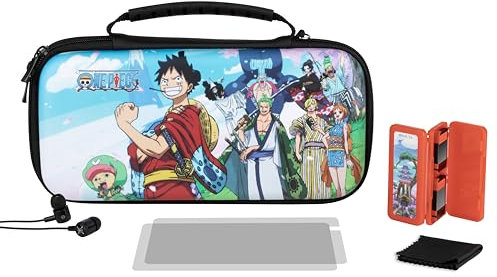 Konix One Piece Gaming-Zubehör Starter Kit Nintendo Switch, Switch Lite und Switch OLED - Tasche - Gehäuse -Schutzfolie - Kopfhörer