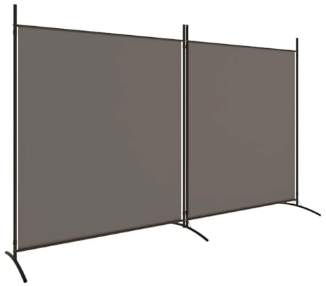 vidaXL 2-Panel Room Divider Anthracite 348x180 cm Fabric
