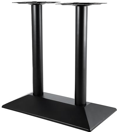 Youyijia Tischgestell Schwarz Höhe 72cm Tischbeine aus doppelten Stahlsäulen Tischbein Rechteckige Bodenplatte für Bistrotisch Schwarzes Tischgestell für Esstisch oder Schreibtisch