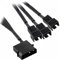 Bolwins M34S Câble adaptateur Molex 4 broches vers 3 broches / 4 broches – Câble d'alimentation de ventilateur de 27 cm pour ordinateur PC