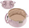 URAQT Kosmetiktasche, Groß Kapazität Make Up Tasche Mit Cord, Tragbare Reise Makeup Tasche Kleine Schminktasche Damen, One-Step Organizer Make Up Tasche Kosmetikbeutel Für Reisen Damen（Rosa）