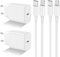 Caricatore iPhone 14 13 12 11 Apple Originale Certificato MFi, 2Pack 20W USB C Caricatore Rapido PD Power Delivery, Caricabatterie USB C Lightning Cavo 2M per iPhone Pro Max Mini XS XR SE iPad