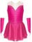 dPois Vestito da Balletto Bambina Strass Tutu Ballerina Body Danza Classica Moderna Abito da Pattinaggio Artistico Ballo Lirico Contemporaneo Costumi di Danza Samba Salsa Rosa Caldo A 5-6 Anni