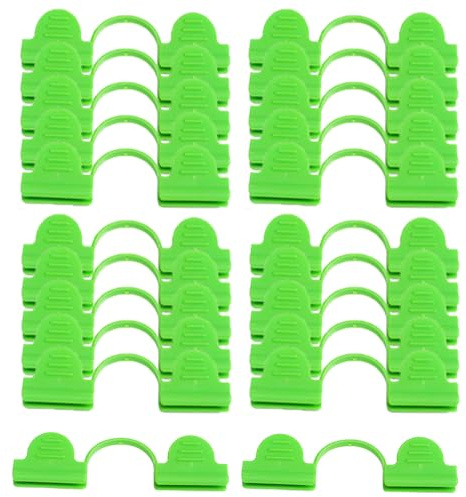 Gewächshaus-Klemmen, 6 mm, Doppelkopf-Pflanzenclips, feste Halterung, Film-Clips für Pflanzenrahmen, Bogen, Schuppen, Schattierungen, Netzstangenrohr, 30 Stück