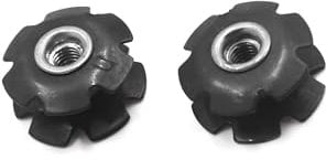 Partuto 2Pcs Metal MTB Bike Cycling Bicycle Flanged Headset Star Nut for 28.6mm Fork Replacement