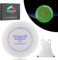 175g Im Dunkeln leuchtendes Frisbee, Ultimate Frisbee, drehbares Profi-Frisbee, Bio-Ultimate-Frisbee für Outdoor-Funsport,geeignet für Gelegenheitsspieler und Profis (Aufbewahrungstasche tragen)-Weiß
