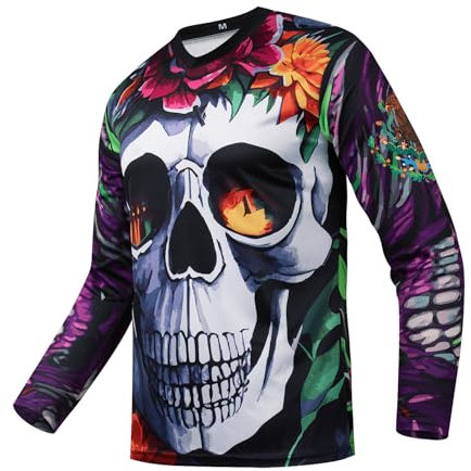 Serijoars Racing Herren Langarm-Off-Road-Radtrikot, Mountainbike, MTB, Trikot, Downhill- und Motocross-Shirts, Mlt012, M