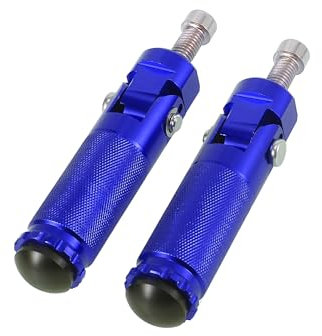 A ABSOPRO Paire Universel Moto Pliant Repose-pieds Cale-pieds M8x1.25 Bleu Remplacement d'article