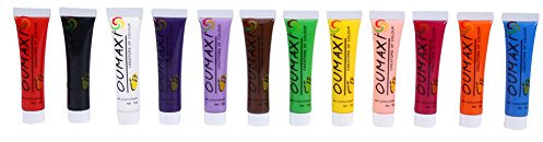 Ensemble de Tubes de Pigments de Peinture Acrylique Professionnelle pour Nail Art, 12 Couleurs Vives, Idéal pour la Peinture des Pointes D'ongles