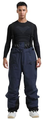 Skihose Herren, Skihose Herren Langgröße Wasserdicht Schneehose - Winter Winddichte Ski Hosen Für Männer Warme Gefütterte Snowboardhose Mit Verstellbarer Träger Ski Hose Skilanglaufhose