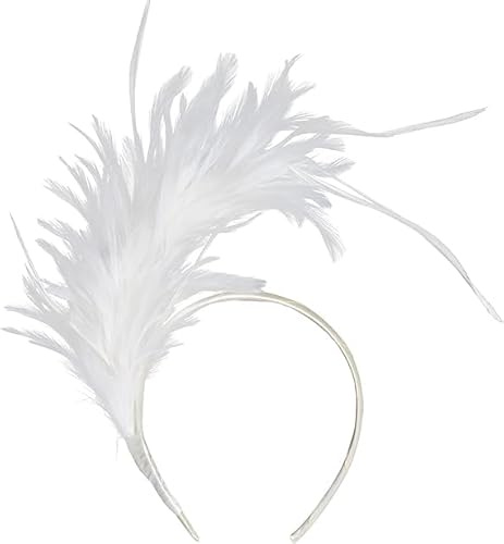 LUYANFX 1920er Feder Stirnband, Bunt Feder Haarschmuck Haarschmuck Damen,Feder Haarreif Cosplay Kostüm Accessoires Karneval Party Kopfschmuck für Ostertag Hochzeit Party