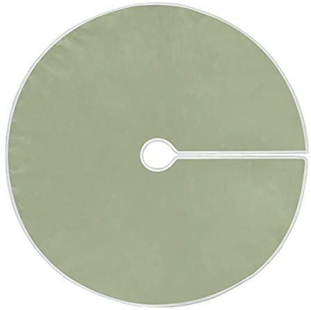 Tappeto Albero di Natale Sage Green Solid Color Tappetino per Albero di Natale Morbido Gonna Base Tappetino Copertura Decorazioni Copri Base Albero Natale per Capodanno Home Decor Festa L