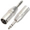 Domicubes 2 Pack Jack to XLR Adapter, 6.35mm 1/4 Inch TRS to XLR male Jacks Stereo Metal Unbalanced Quarter Jack Plug Audio Adapter 3 Pin TRS Plug Gender Changer for Mixers, Speakers, Studio Monitors