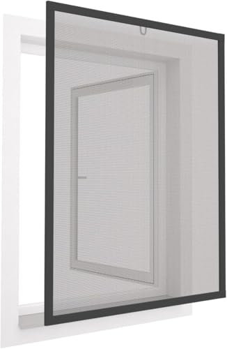 Insektenschutz-Fensterrahmen Insektenschutz Alurahmen Fenster Comfort - 100x120cm (Anthrazit)