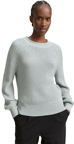 TOM TAILOR Denim Damen Strickpullover mit leichten Ballonärmeln