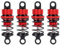 Runup 4-teiliges RC Stoßdämpfer Set, Öl RC Vorne Hinten Aluminium Dämpfer Set für 1/10 Tamiya M-03/M-04/M-05/M-06 RC Upgrade-Teile (50mm Rot)