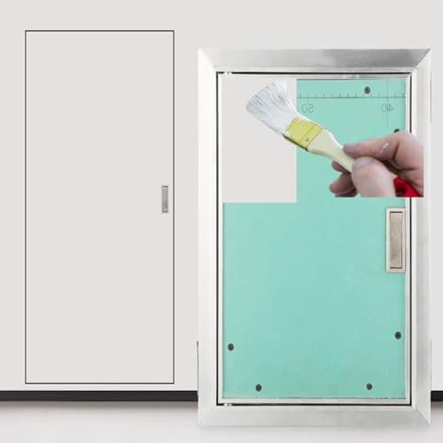 Botola Ispezione Cartongesso Pannello di Accesso in Cartongesso Verniciabile Carta da Parati, Sportello di Accesso a Muro Telaio in Alluminio, Coperchio per Foro di Servizio Idraulico a Filo Porta Del