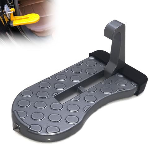 HSXDTK Marchepied de Porte de Voiture pour Opel Combo D Tour Van, Pédale de Crochet de Véhicule en Forme de U, Marchepieds pour Voiture Accès Toit,D/Silver