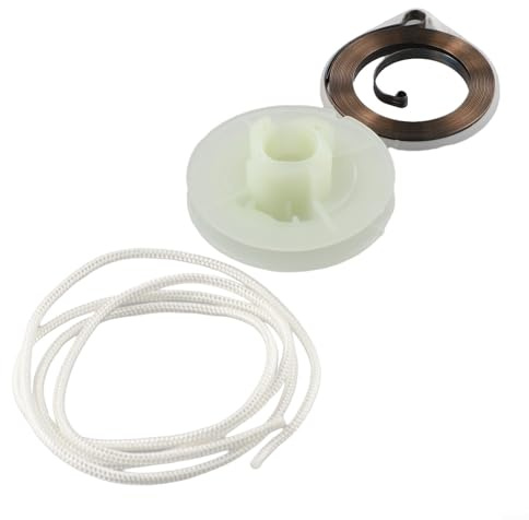 Bebykilemi Chainsaw Recoil Starter Spring Pull Rope Kit Compatible With 45cc 52cc 4500 5200 Chinese Chainsaw Pull Cord Replacement Parts Starter Pulley Rope Set for Garden Power Tools