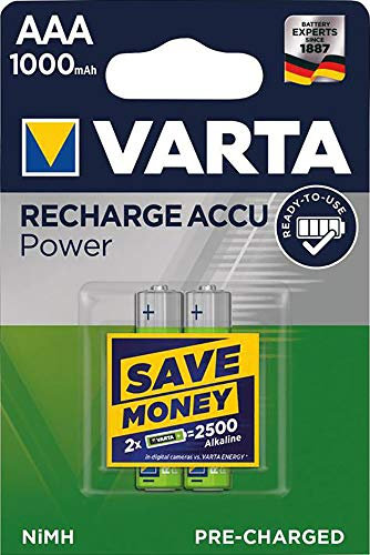 VARTA Power Akku 5703 Accu R2U Micro AAA NiMH 4er Blister 1000mAh, 1,2V, NiMH