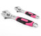 Apollo Tools Set of 2 Pink Adjustable Wrenches. Great for DIY Repairs and Maintenance, Plumbing, Automotive - Pink Ribbon - Pink - DT5007P