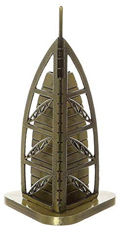 PROW® Bronze Dubai Burj Khalifa Metall Figur Statue Gebäude Replik Architektur Modell Dubai Zuhause Ornament Dekor Souvenir Geschenke, 6,3 Zoll (16 cm)